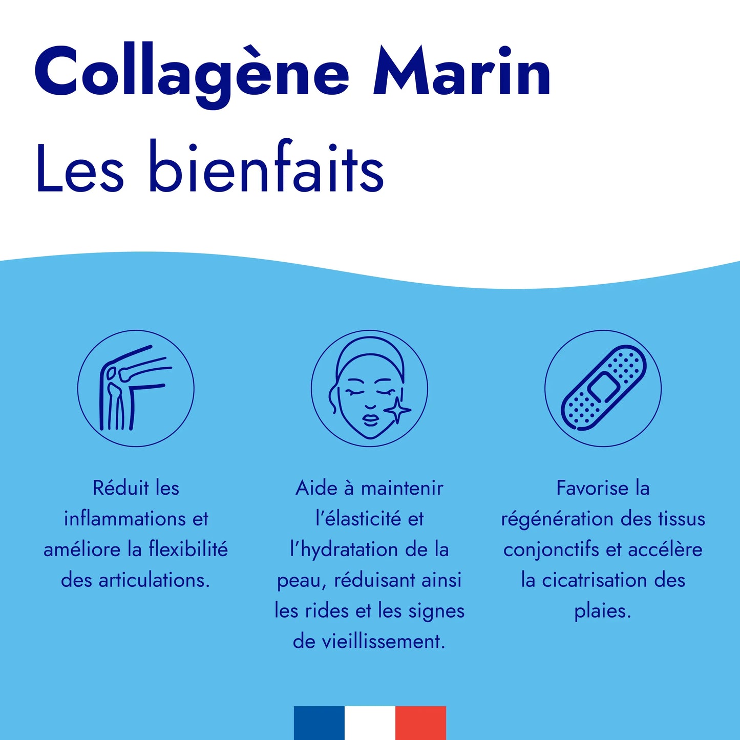image de collagène marin de la marque NutriAura, un collagene marin avec vitamine C et acide hyaluronique de qualité premium